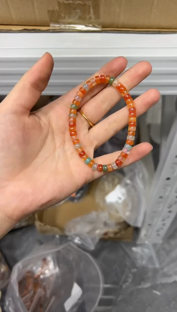 【闪购商品】玛瑙/玉髓手链未镶嵌彩色多宝精工玛瑙手链[276]