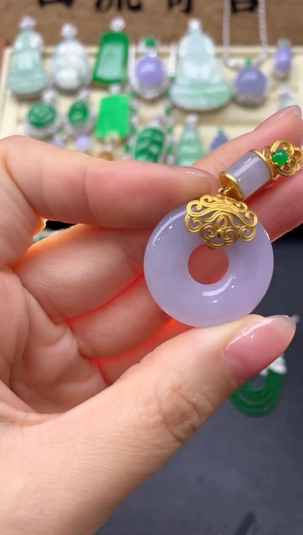 【闪购商品】翡翠颈饰18K金镶嵌504中国好珍宝