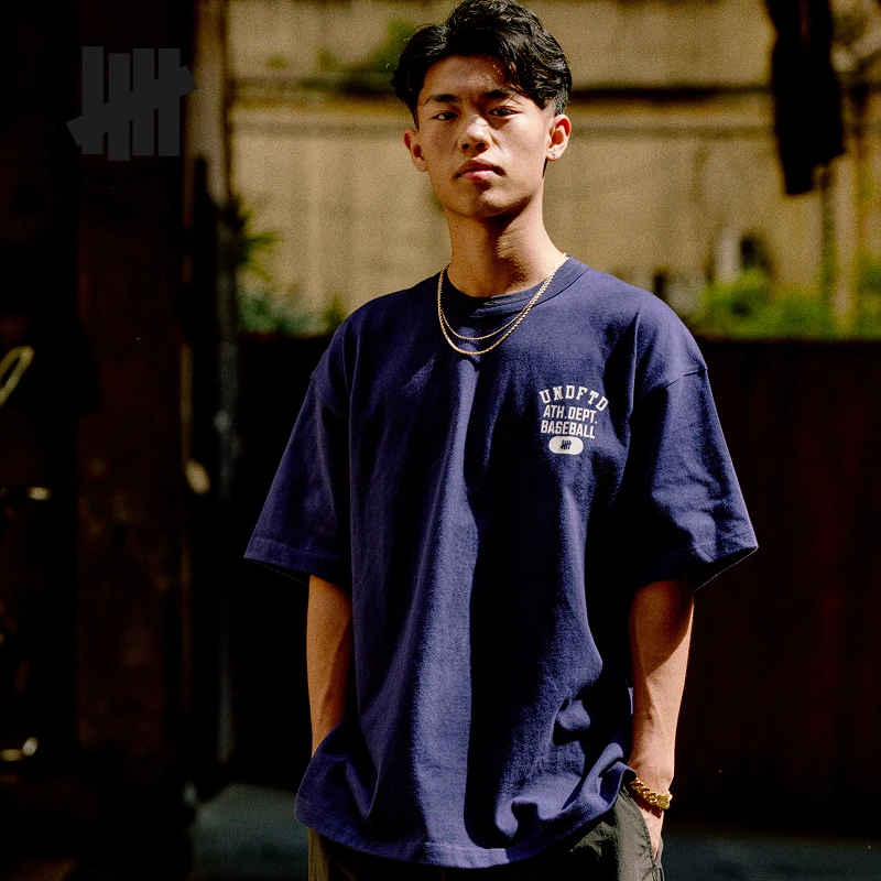 UNDEFEATED五条杠新品美式复古落肩百搭男士t恤短袖UE51GSS03M