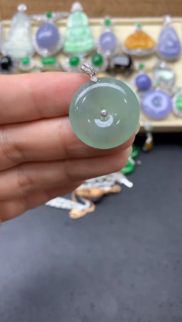 【闪购商品】翡翠颈饰18K金镶嵌345-中国好珍宝