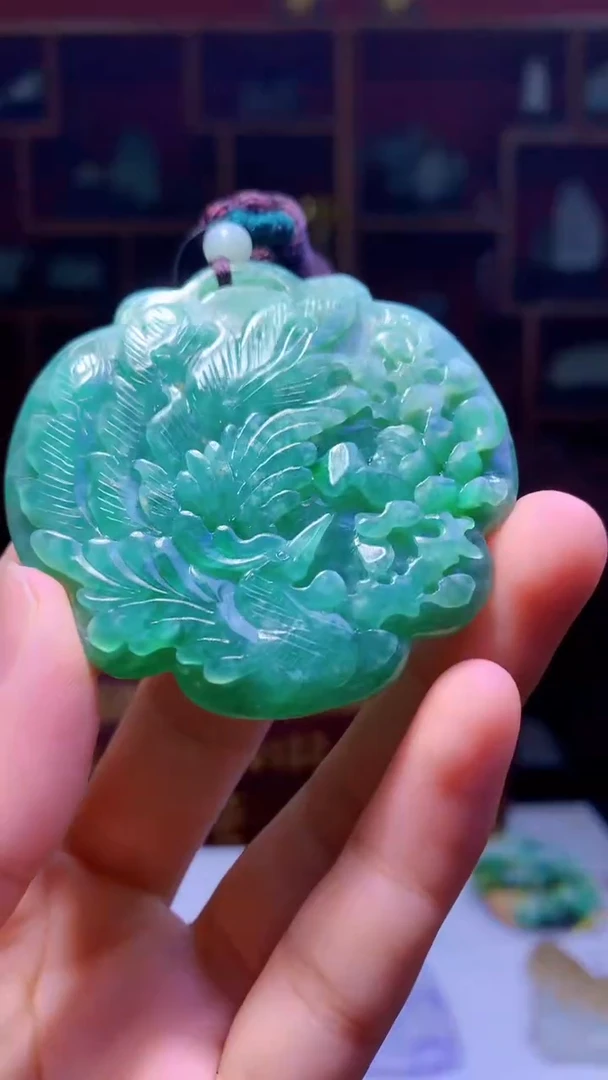 定制翡翠未镶嵌1095hm-毛货挂件32