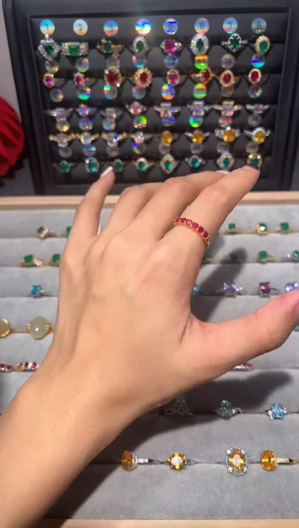 【闪购商品】红宝石戒指银S925镶嵌000