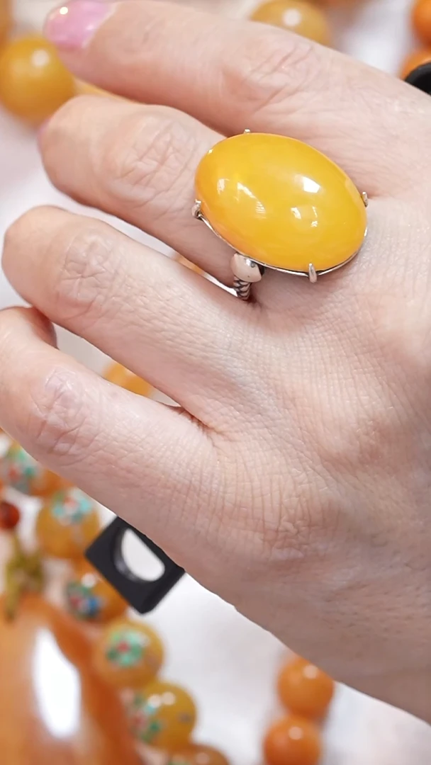 蜜蜡颈饰银S925镶嵌7792天然蜜蜡珠宝奇石云端妖孽全部保真