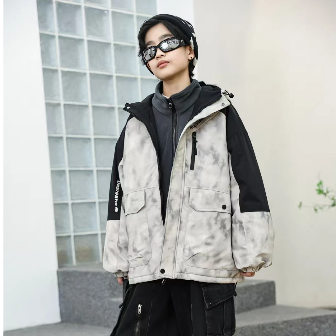 金童8892脏脏服三合一儿童连帽加棉外套两件套秋冬新款