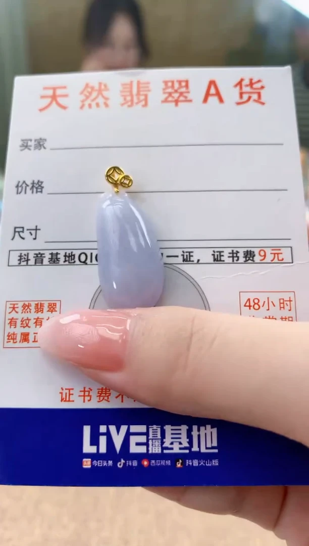 颈饰未镶嵌翡翠 天然A货翡翠挂件