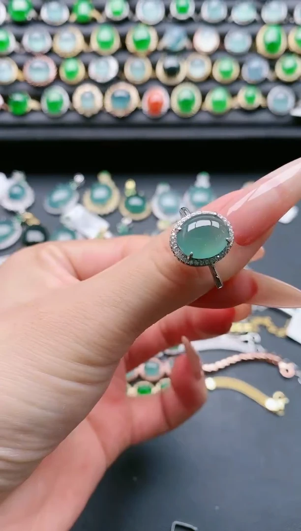 【闪购商品】翡翠戒指银S925镶嵌1111111