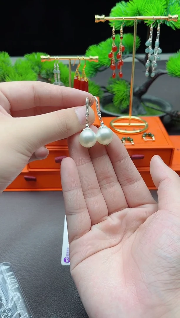 耳饰银S925镶嵌拼合珍珠（马贝珠）239000