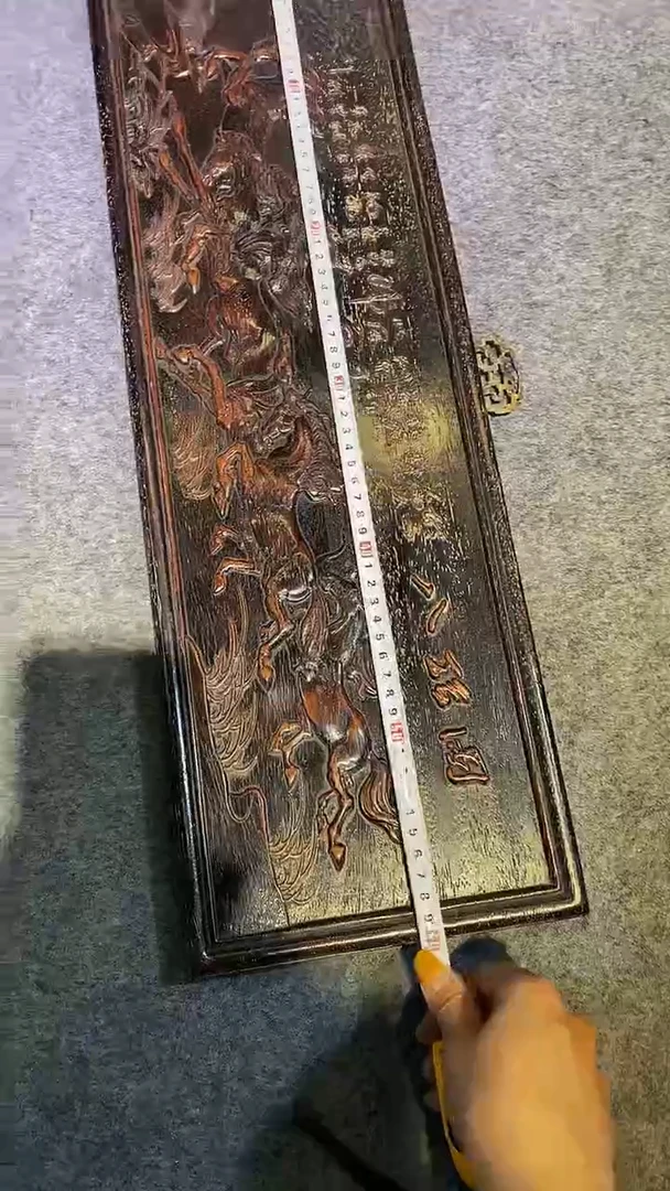 木紫檀雕刻板一物一拍