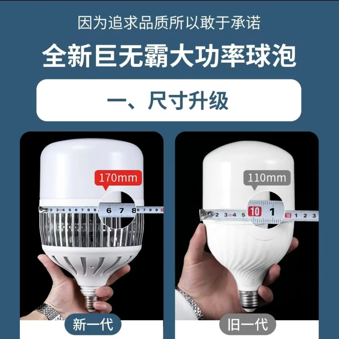 爆亮LED大功率led节能灯泡仓库厂房鳍片铝片散热工程照明灯泡白光