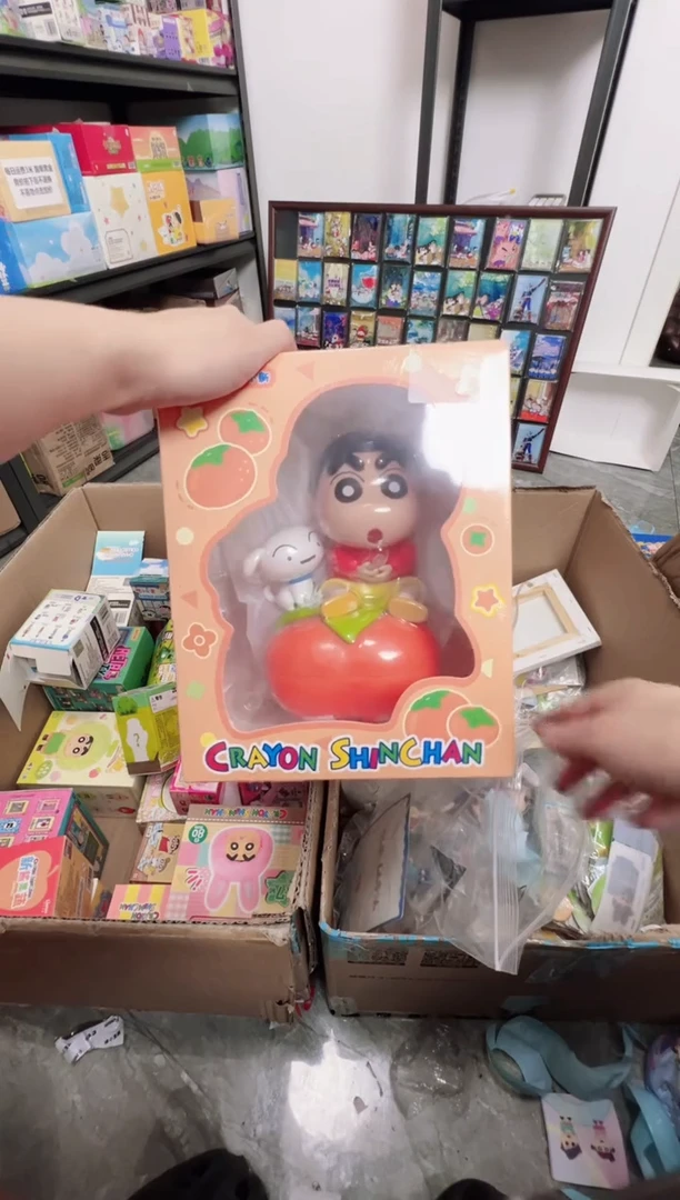 搪胶正版蜡笔小新柿柿如意超大摆件