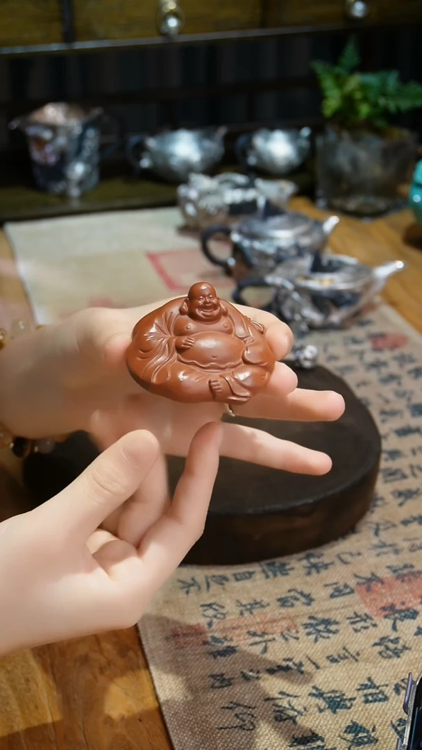 【闪购商品】福器艺术紫砂弥勒佛摆件