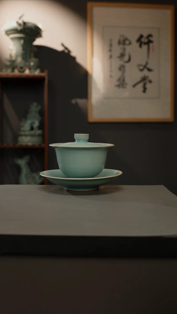 【闪购商品】杯仿古釉原矿 元宝三才