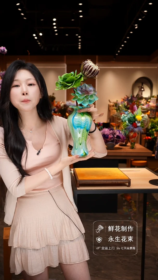 琉璃手工艺品手工花器花束空运包邮送货上门-以图片为准