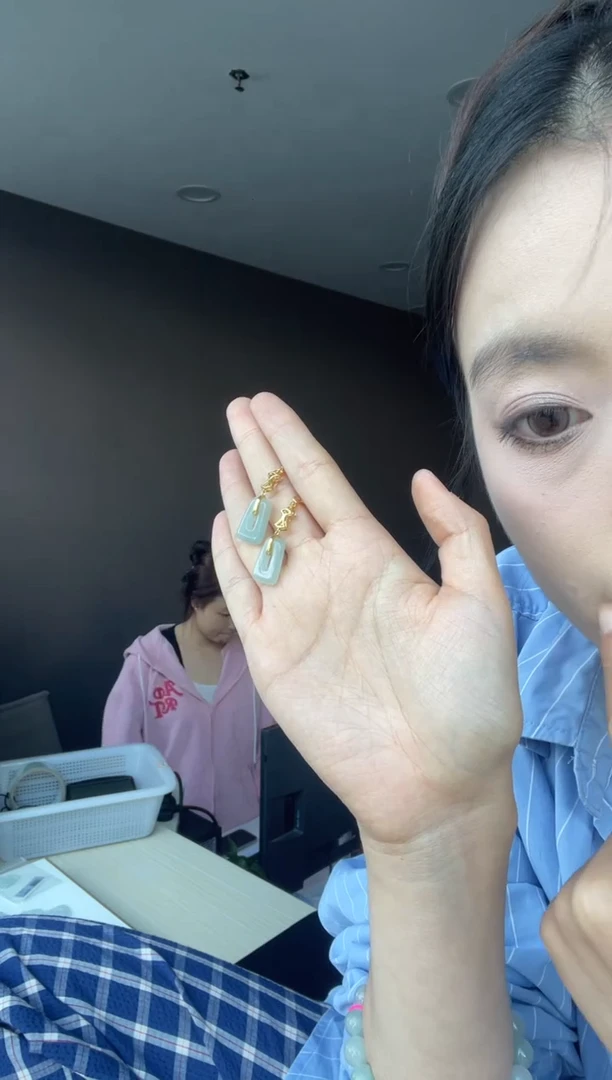 吊坠(不含链)银S925镶嵌翡翠天然缅甸A货翡翠