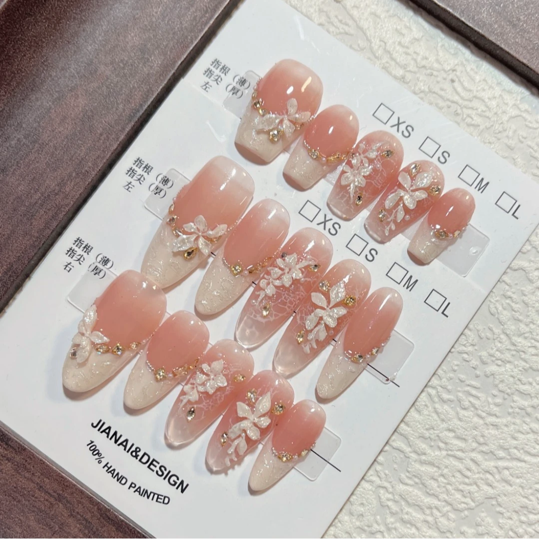 【织梦】显白气质美甲 纯手工穿戴甲 2618