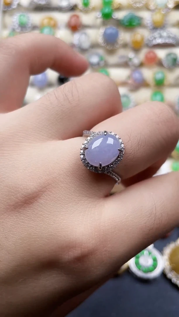 银S925镶嵌戒指翡翠24