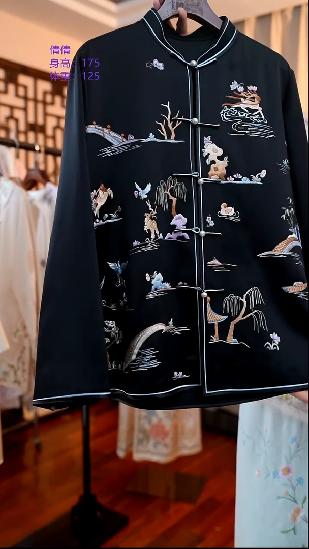 刺绣桑蚕丝非遗苏绣服饰