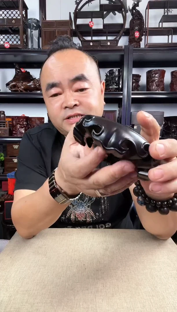 木小卷边圆老李红木工艺品