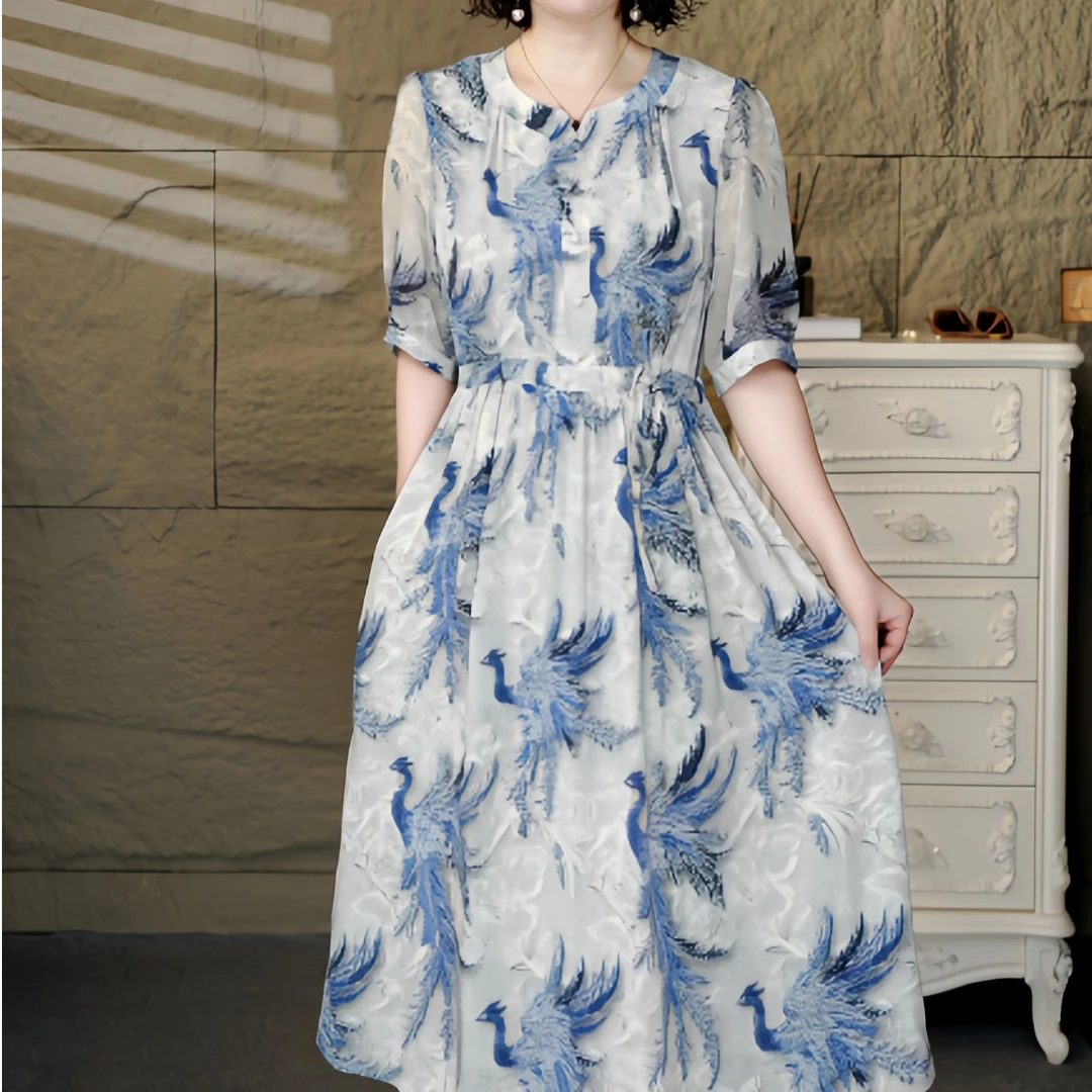 1997【依】夏季百搭时尚简约休闲显瘦遮肉减龄连衣裙