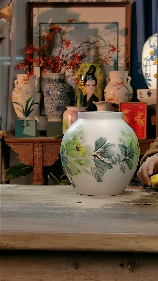 【闪购商品】瓷片景德镇纯手工釉下彩精品花瓶