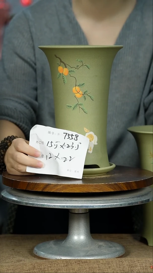紫砂花盆7558+Z 紫砂花盆紫砂