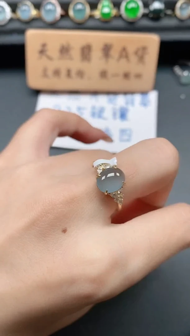 银S925镶嵌戒指翡翠1111