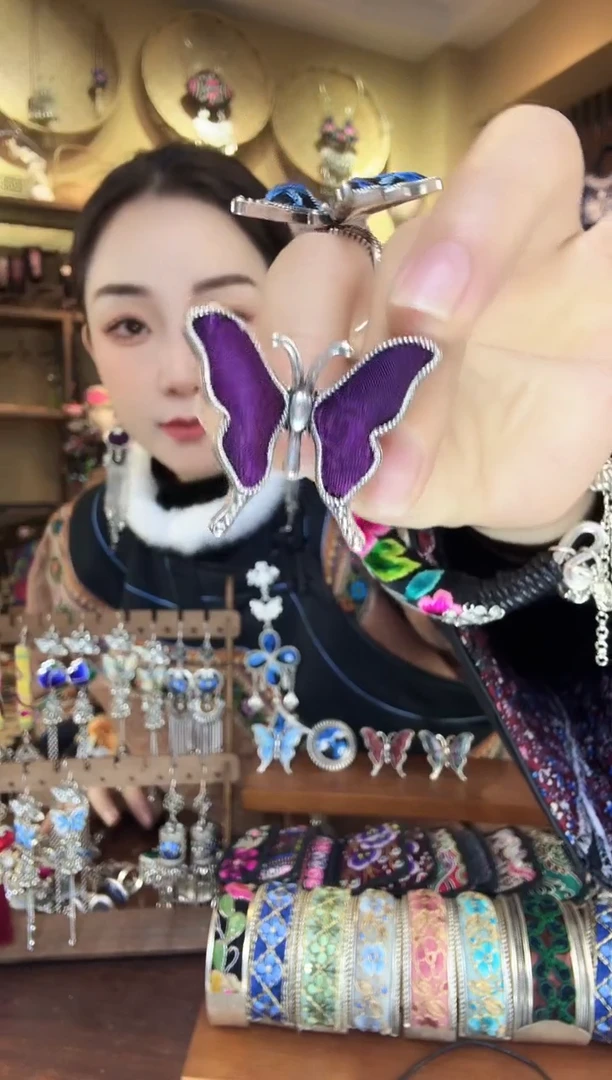 刺绣非遗刺绣民族风戒指