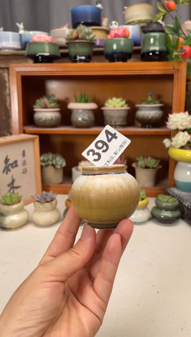 瓷片394知木小芳花盆