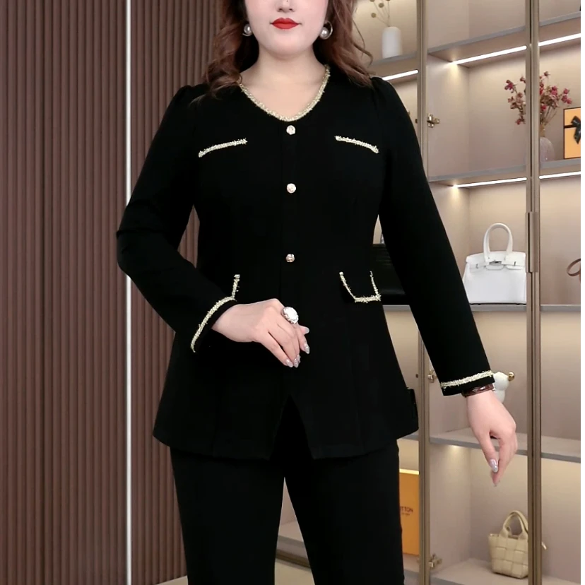 2025定制大码女秋季新款气质显瘦洋气时尚遮肚上衣ZSX25A0066