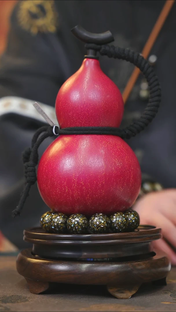 【闪购商品】YD116大漆酒葫芦不包手串及旋转底座