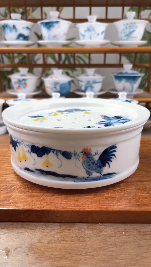 全品； 公鸡8寸茶船