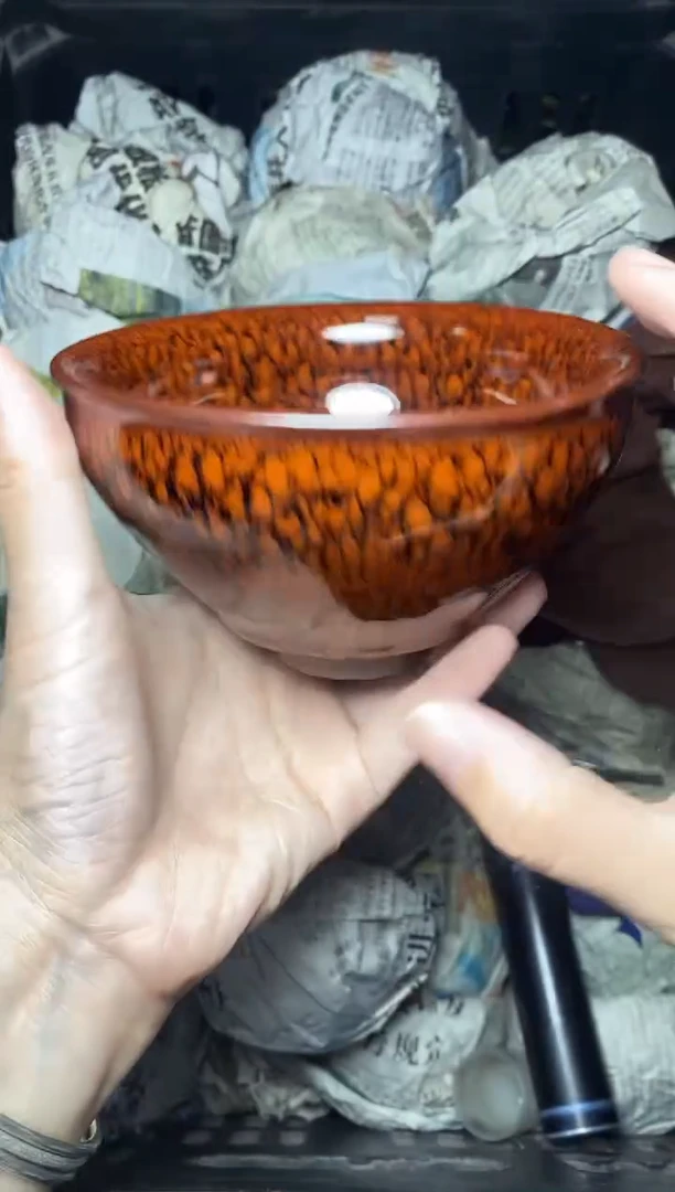 茶盏红百花 点茶 盏三疯建盏茶器