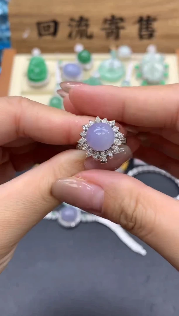 【闪购商品】翡翠戒指18K金镶嵌597-中国好珍宝