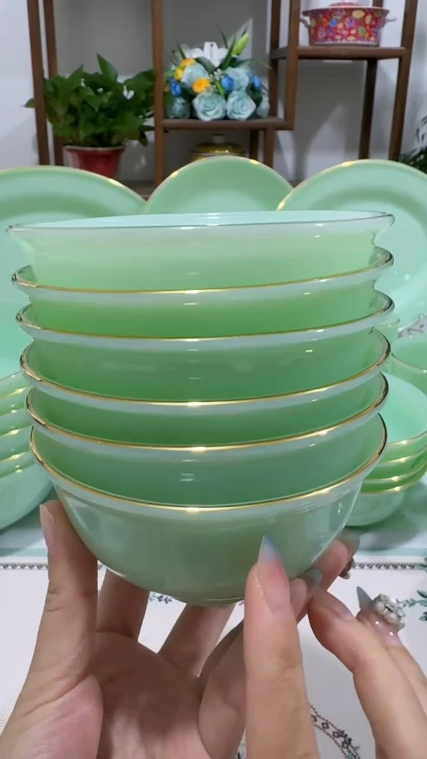 4.5英寸玉瓷碗6个口径11.5厘米