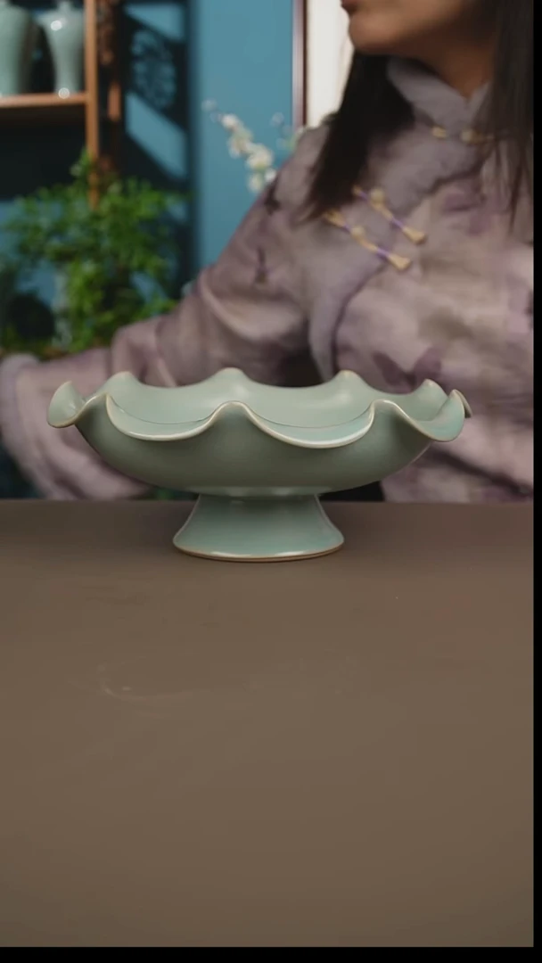 杯仿古高足果盘微暇