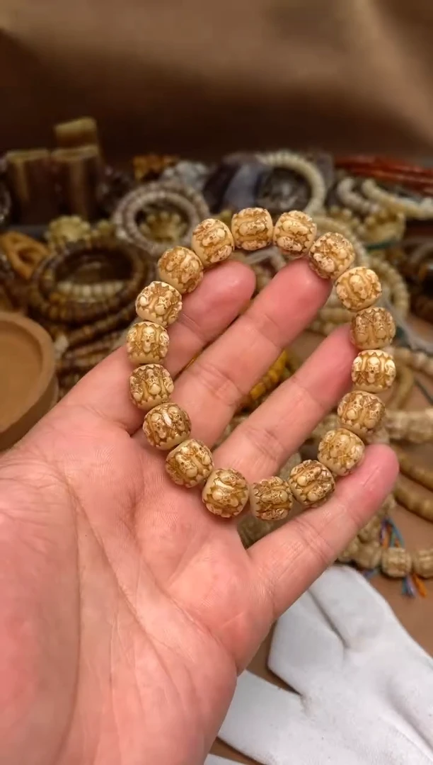 其他牛骨杂件310-尸驼林手串