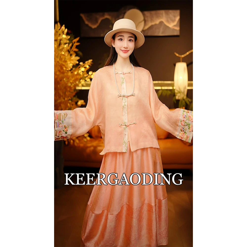 【可儿•高定】高端新中式国风设计师款真丝凉纱上衣WQ-3002