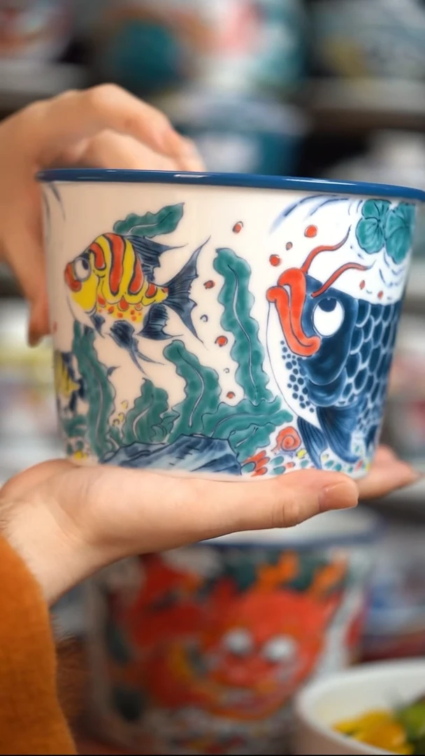 瓷片昨明泡面桶带盖子（福利价格）