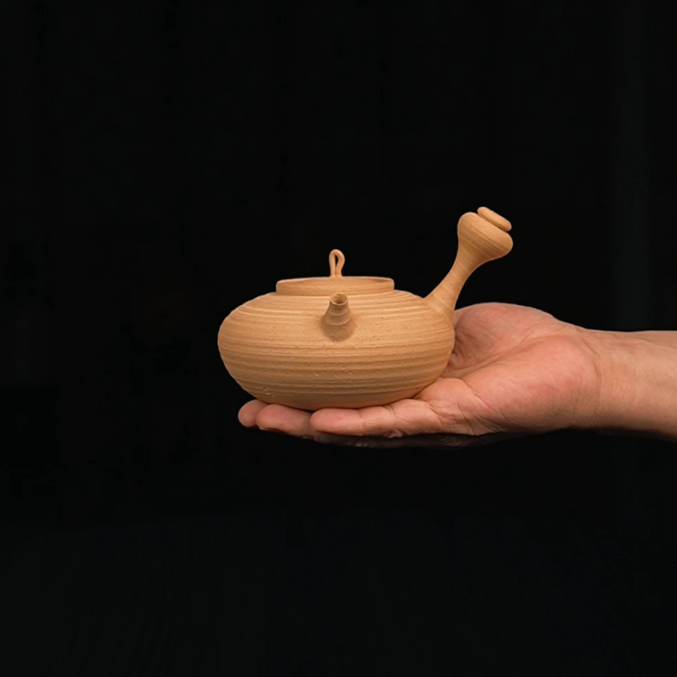 水木砂铫/白泥/粗砂/厚胎/不修坯/三印/“圆满系列葫芦把“/