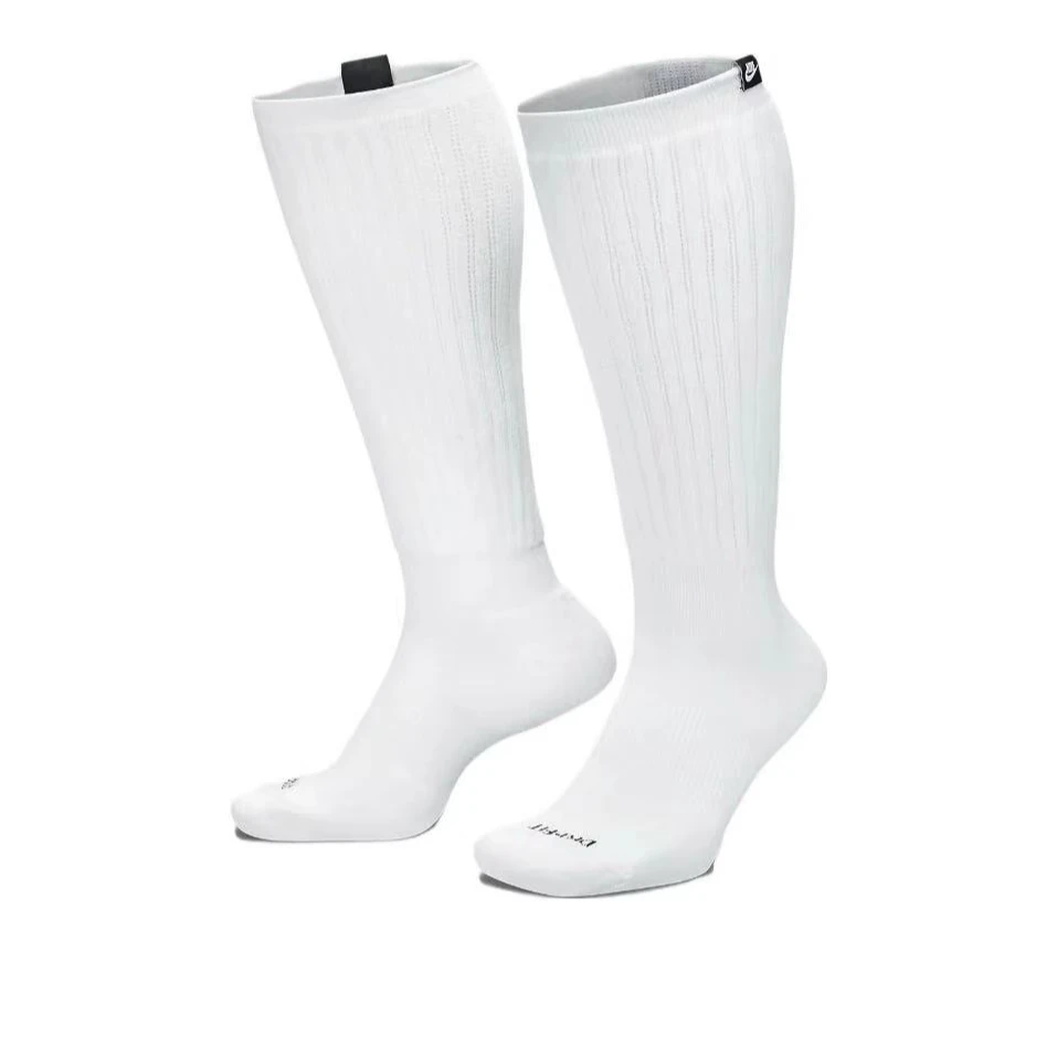 【瑕疵直播款】耐克/NIKE 字母刺绣休闲袜 男款 白色中筒