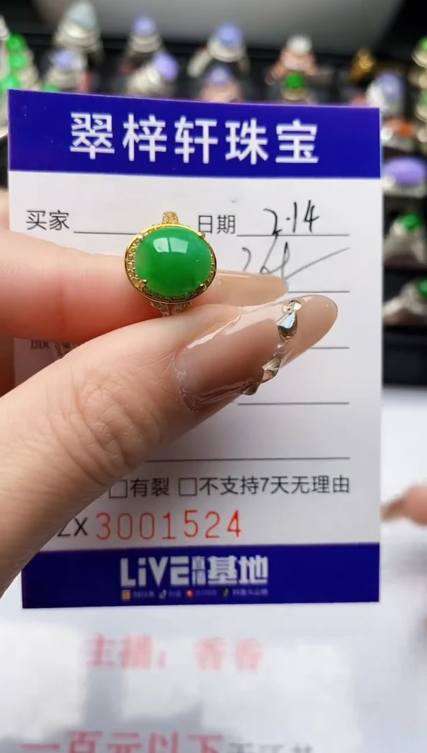 【闪购商品】翡翠戒指银S925镶嵌/1534