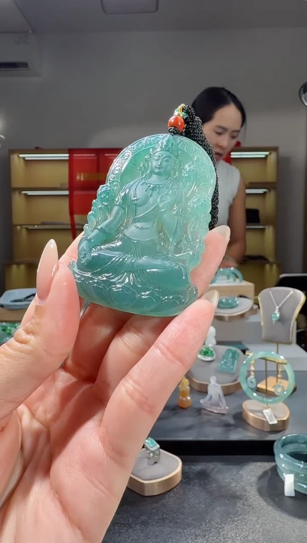 吊坠(不含链)未镶嵌翡翠度母（多样性发其一）