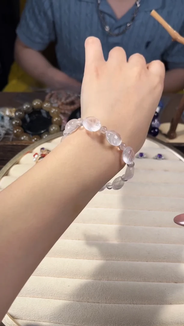 手链未镶嵌发晶粉水晶柏林少女