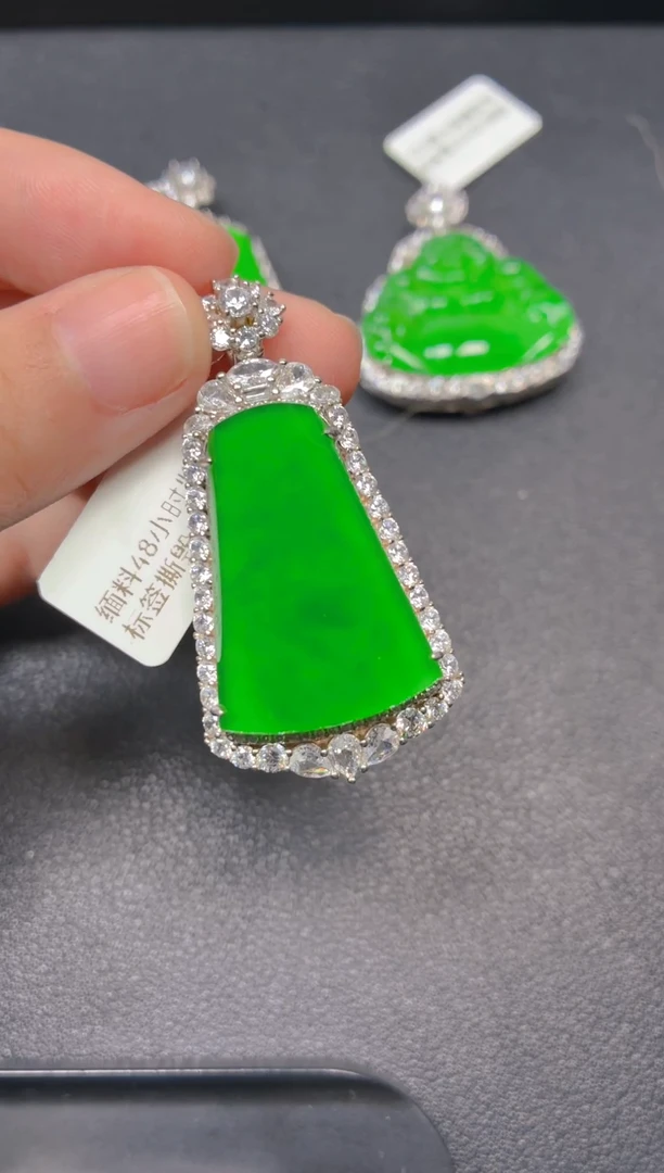 颈饰银S925镶嵌翡翠1
