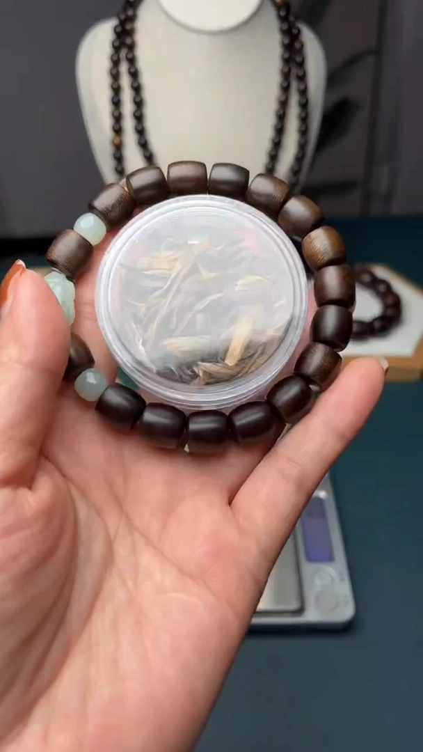 沉香沉香碎屑10mm单圈越南芽庄白奇楠沉水