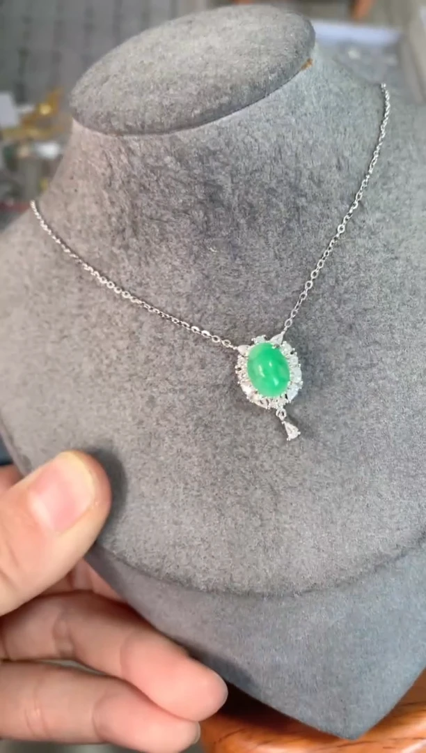 银S925镶嵌戒指翡翠平**乐999   4