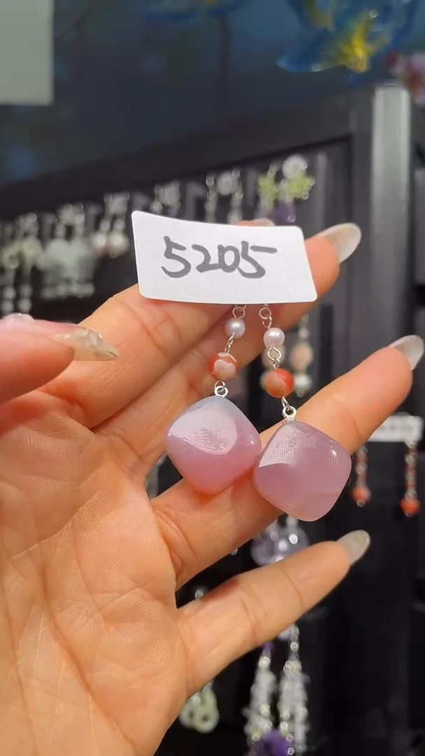 银S925镶嵌耳饰紫晶喜欢拍