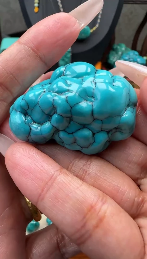 未镶嵌绿松石珠宝奇石好*绿松石