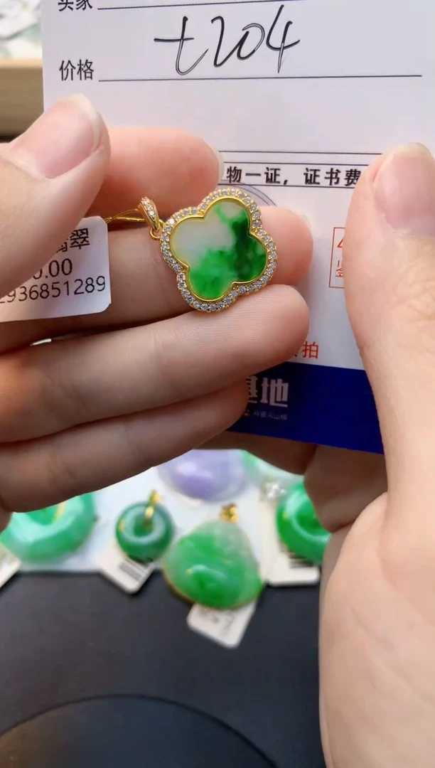颈饰未镶嵌翡翠天然缅甸A货翡翠百元以上9元证书费自理