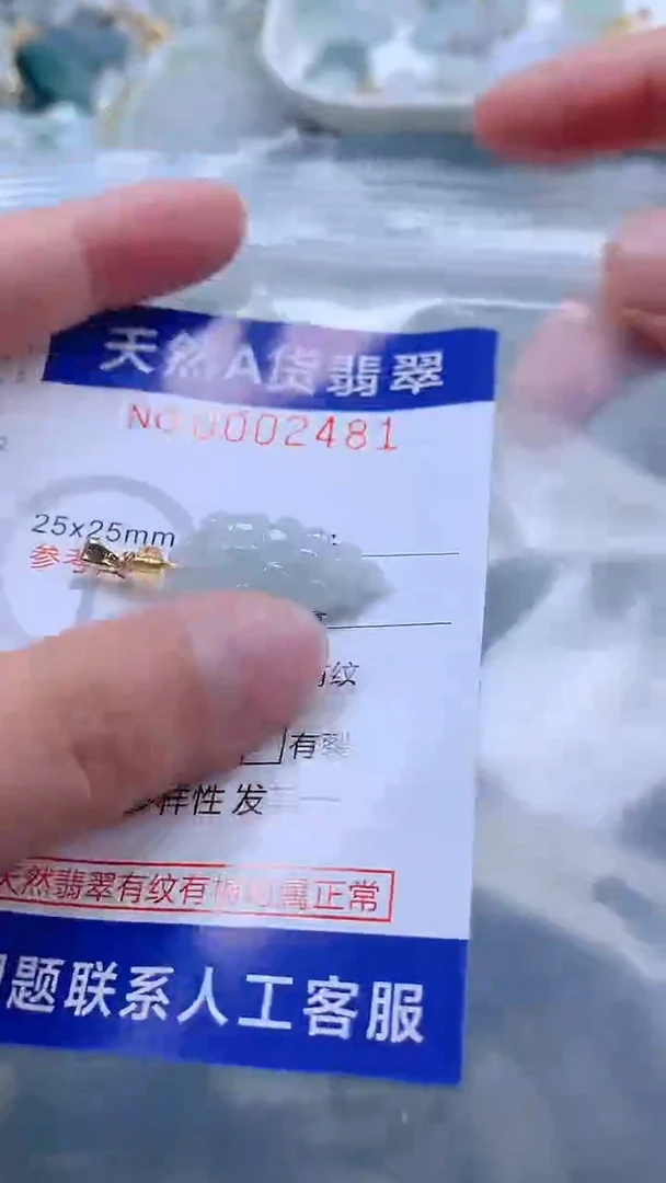 翡翠未镶嵌吊坠(不含链)1